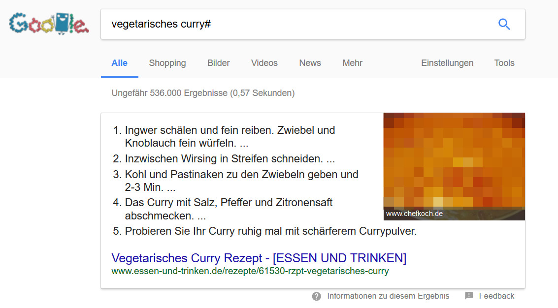 Featured Snippet: Beispiel