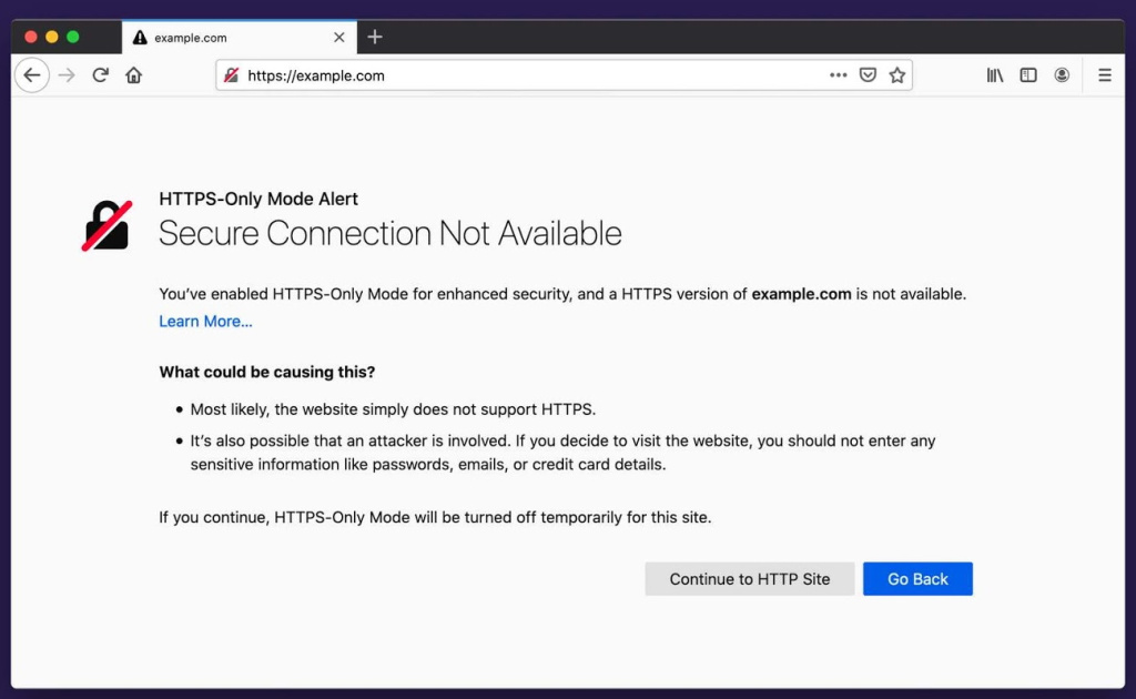 Firefox HTTPS-Only-Modus