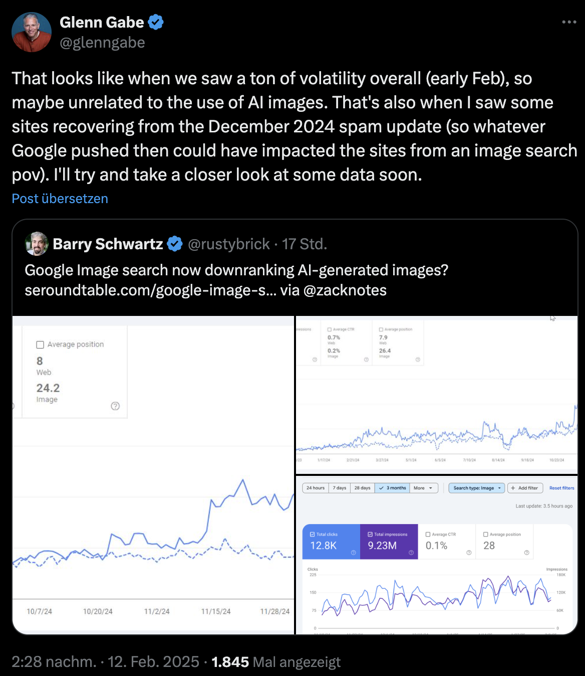 Glenn Gabe: Änderungen des Google Traffics für Bilder Anfang Februar könnte mit Erholung vom Core Update vom Dezember zusammenhängen