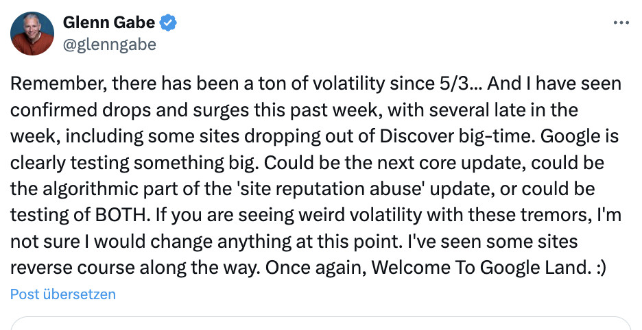 Glenn Gabe: Anzeichen für unbestätigtes Google Update seit dem 28. Juni