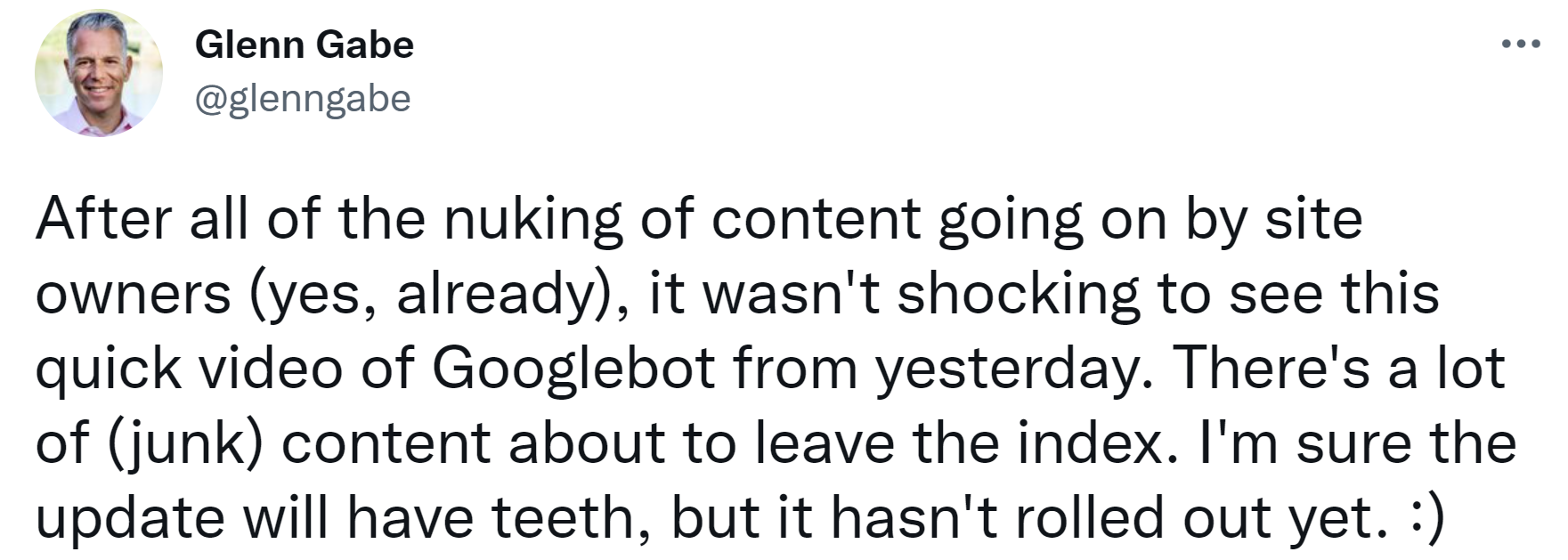 Glenn Gabe auf Twitter: Viele haben im Zuge des Helpful Content Updates schon mit dem Löschen von Inhalten begonnen
