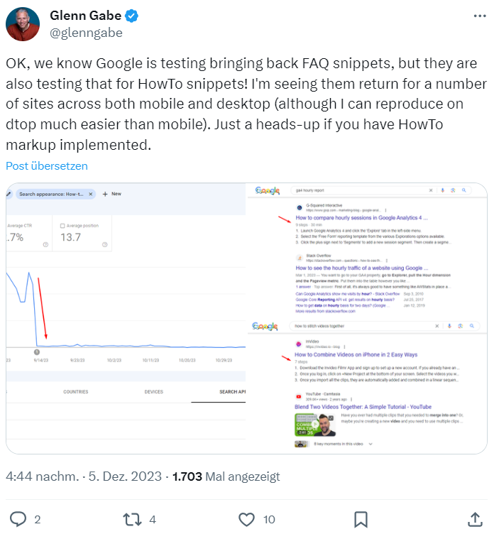 Glenn Gabe: Rich Results für HowTos sind wieder da