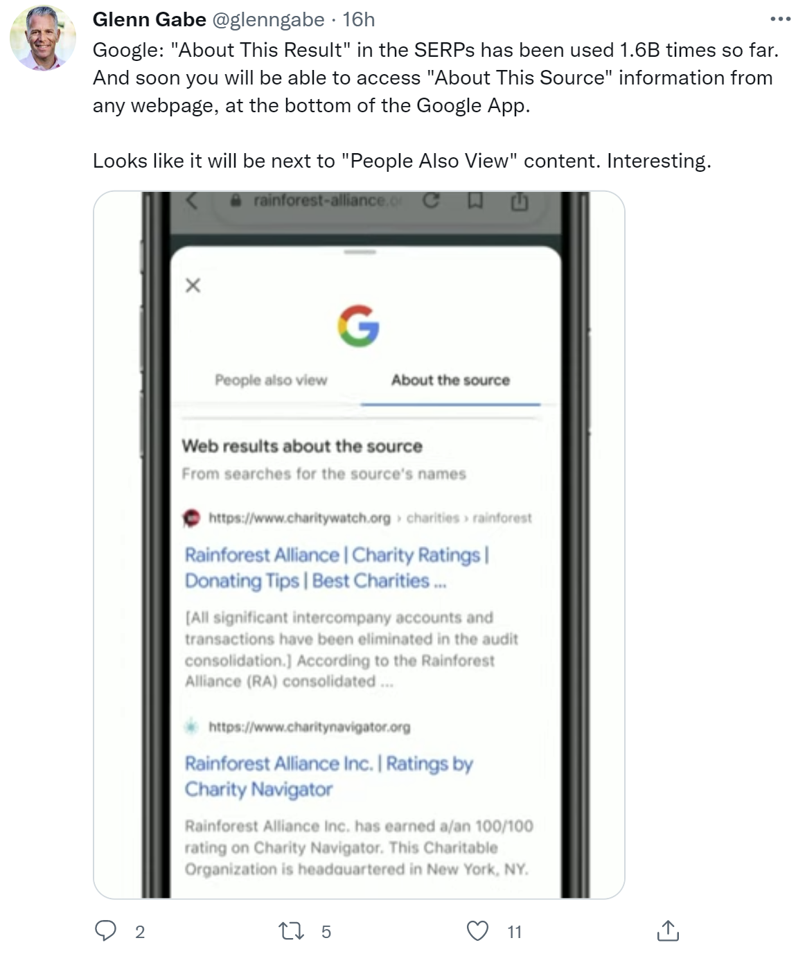Google: 'About this source'