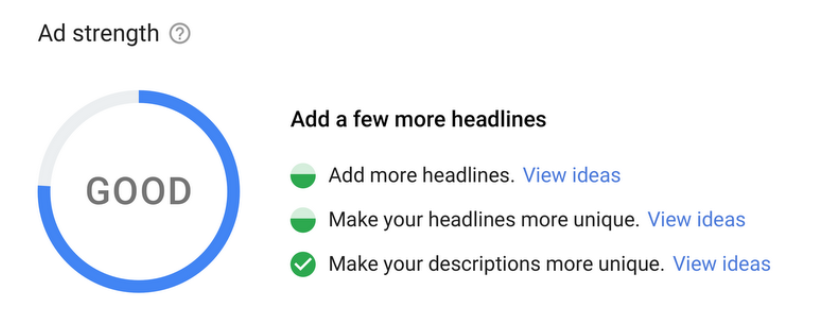 Google Ads: Ad Strength