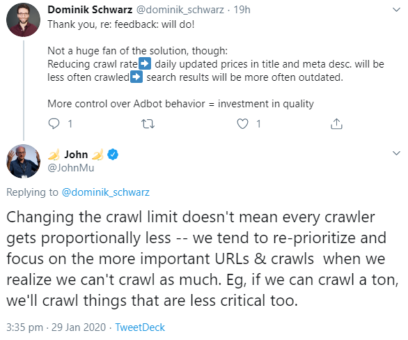 Google: Das Ändern der Crawl-Frequenz wirkt sich auf die Prioritäten der gecrawlten URLs aus