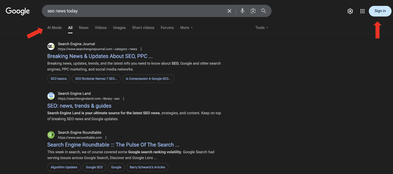 Google AI Mode außerhalb des Google Labs