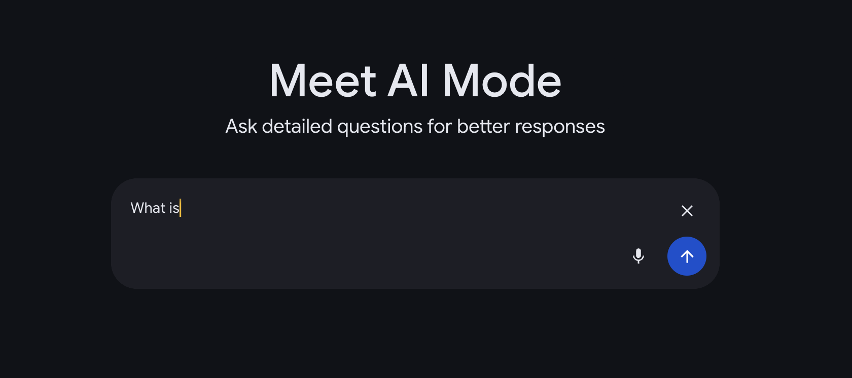 Google AI Mode: kein Autocomplete