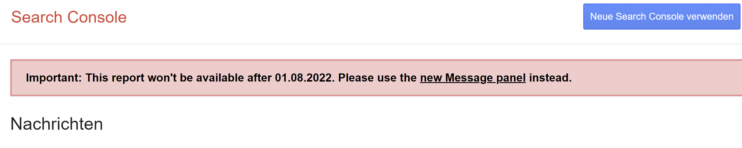 Google schaltet altes Benachrichtigungszentrum zum 1.8.2022 ab