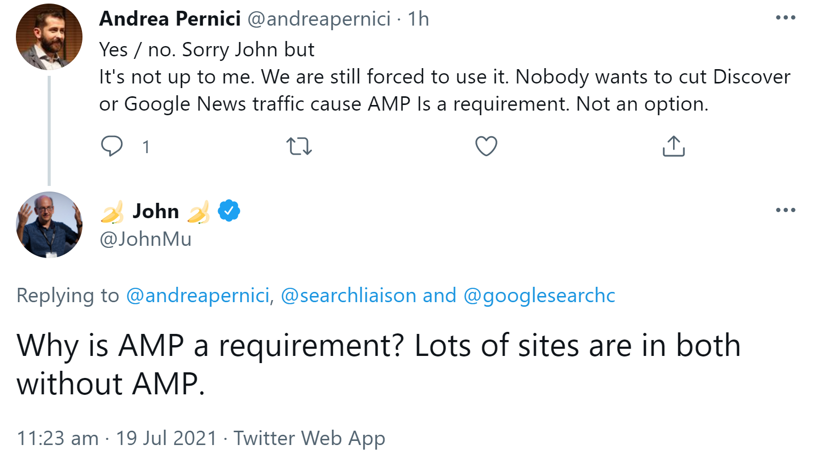 Google: AMP keine Voraussetzung für Google News und Discover