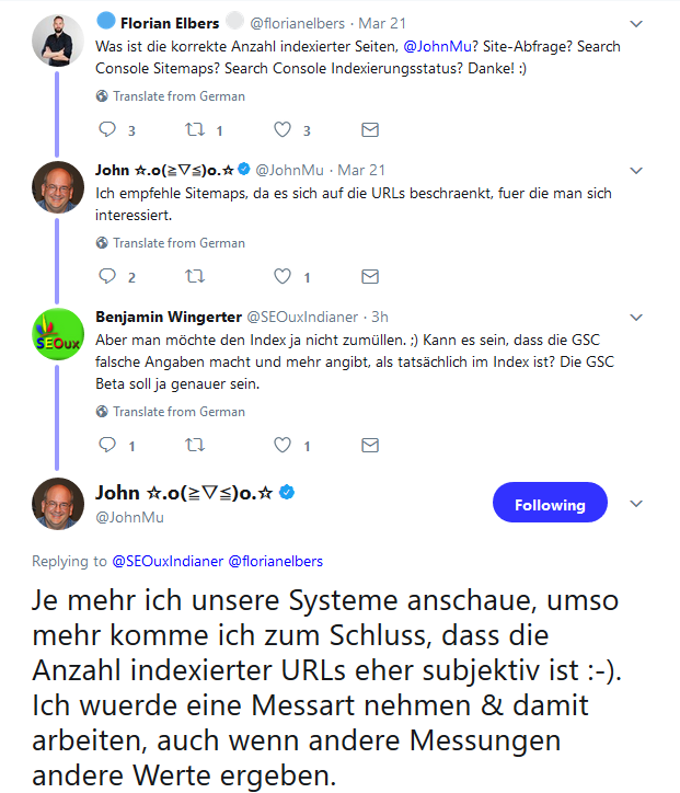 Google: Angaben zur Zahl indexierter Seiten sind subjektiv