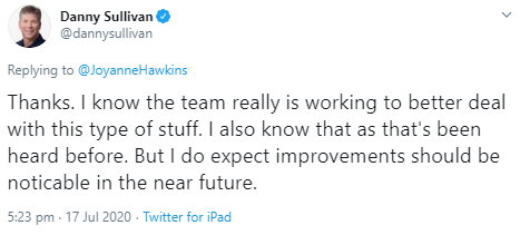 Google arbeitet an besseren lokalen Suchergebnissen mit weniger Gewicht auf dem Unternehmensnamen