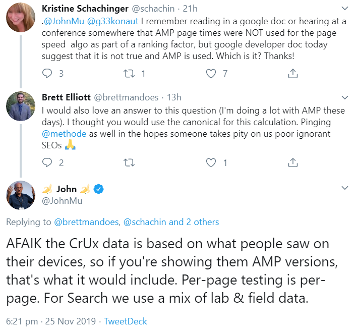 Google: Auch AMP-Seiten werden zur Messung der Ladezeit verwendet