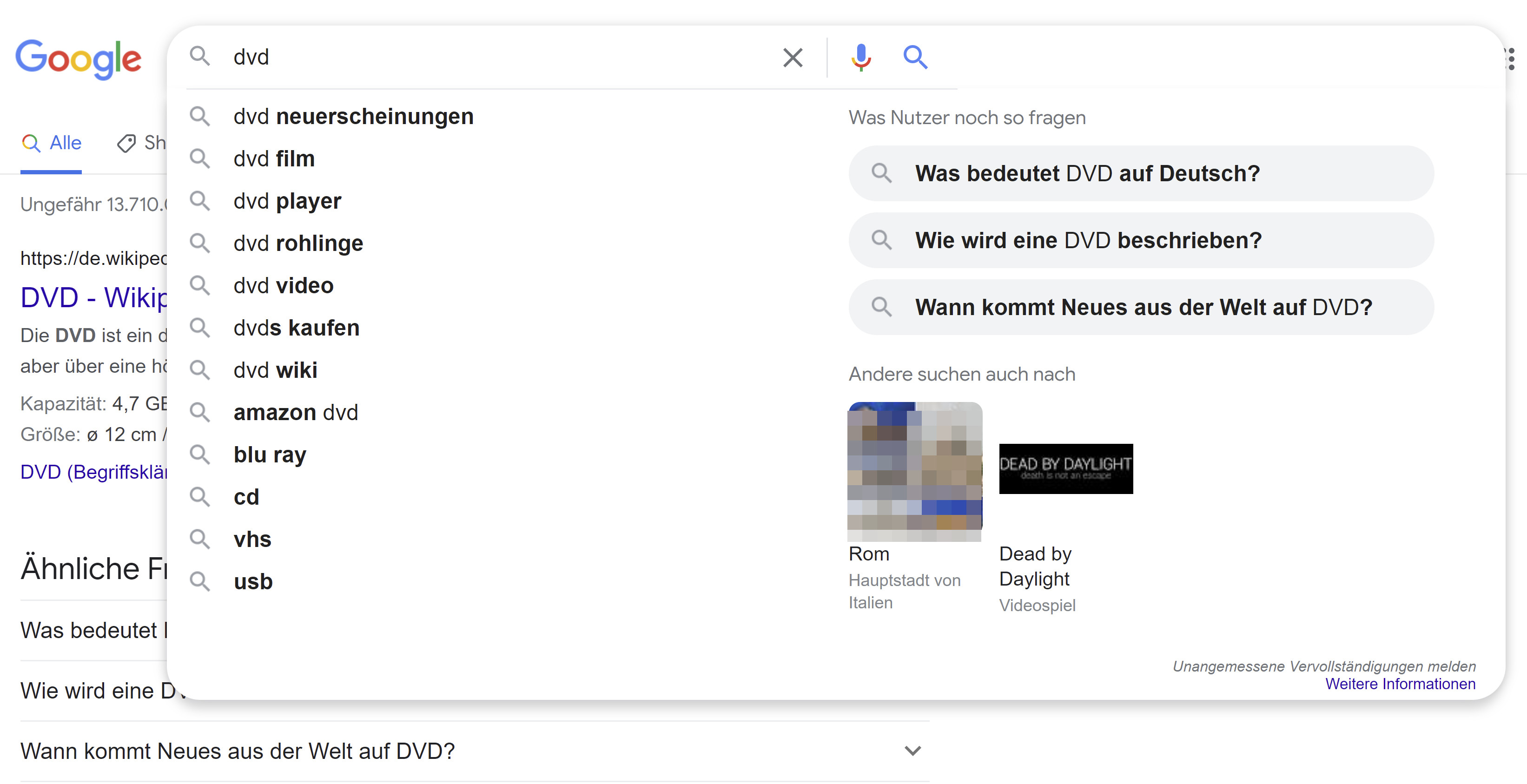 Googles neues und erweitertes Autocomplete