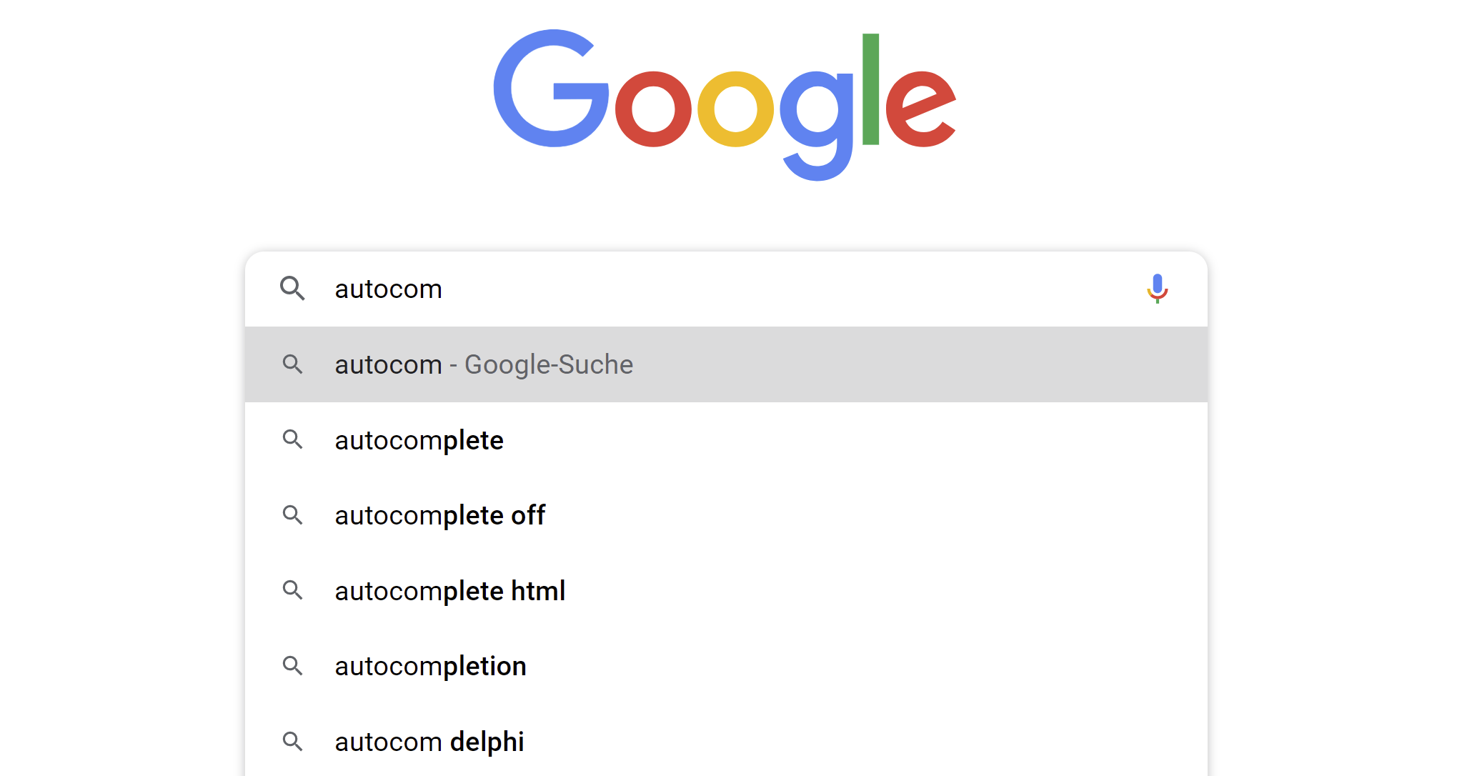 Google Autocomplete