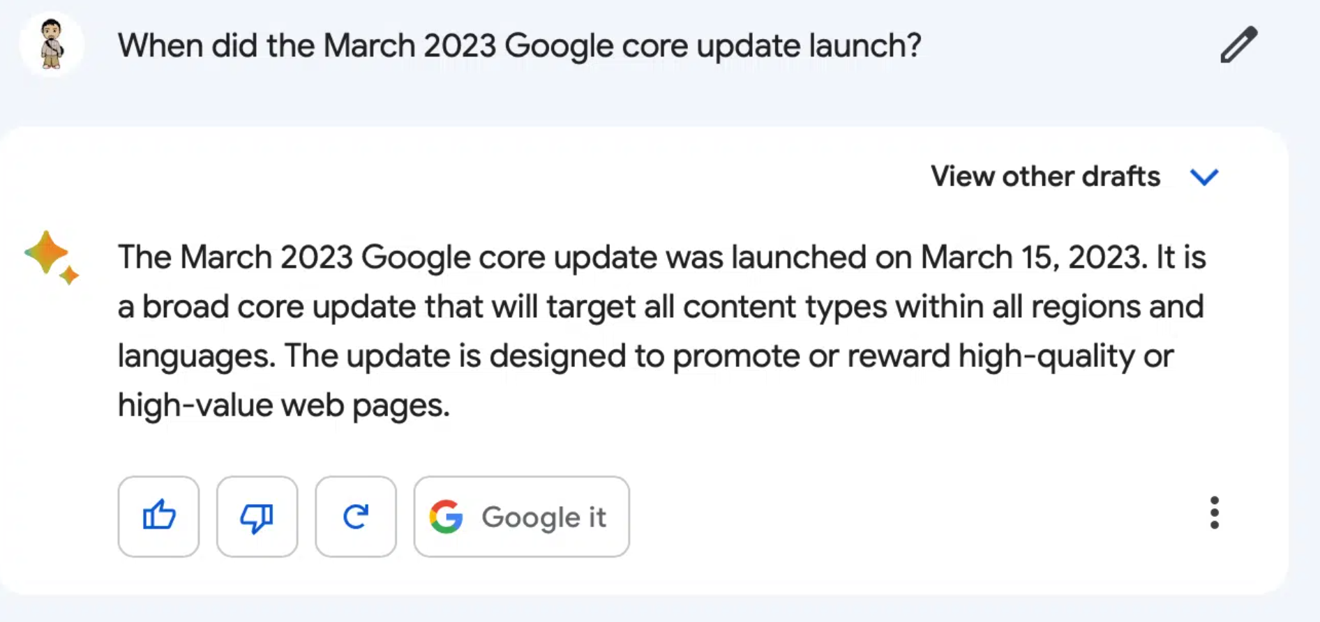 Google Bard: Ergebnis ohne Links auf verwendete Quellen