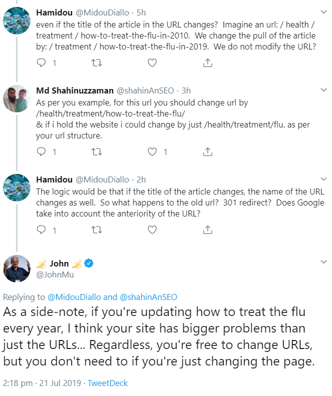 Google: Bei Änderung einer Seite muss URL nicht auch geändert werden