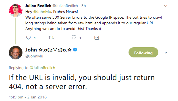 Google: bei ungültigen URLs 404-Fehler senden