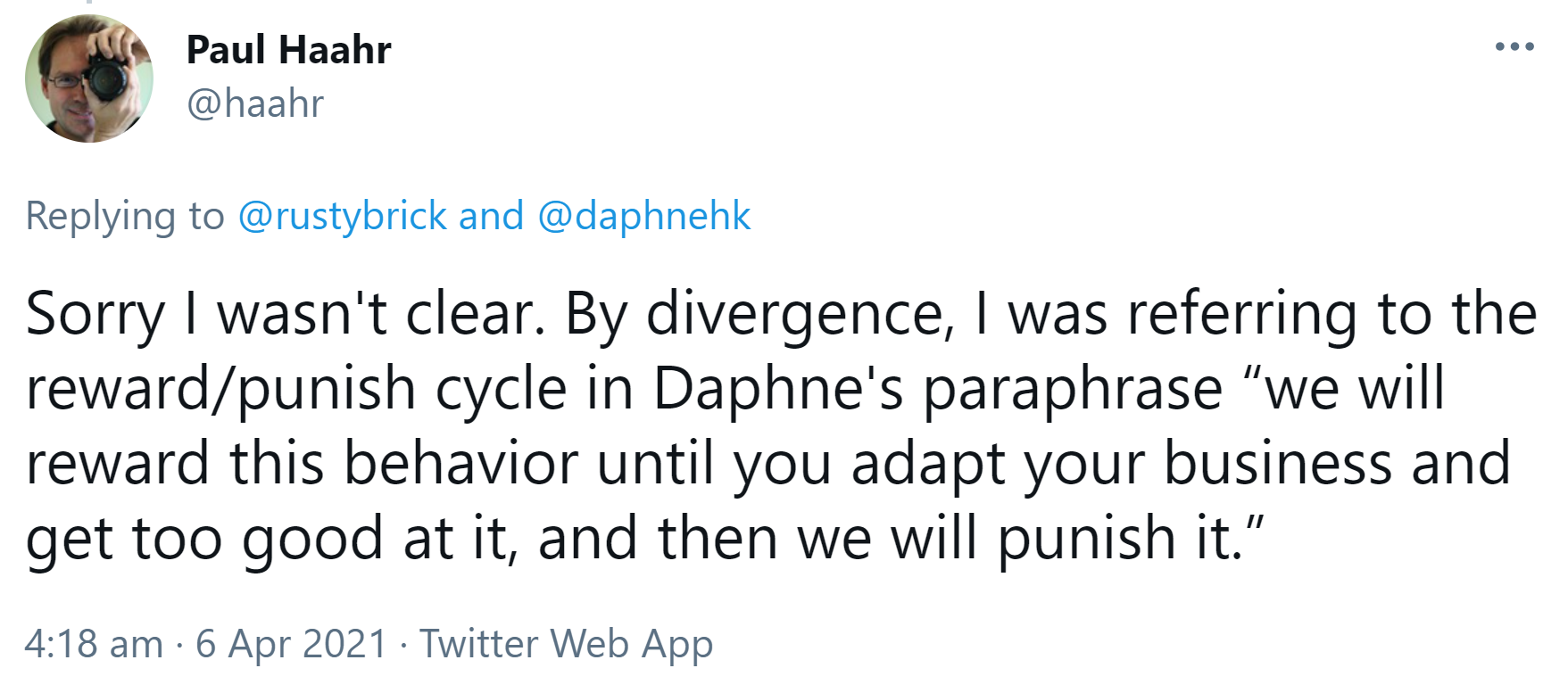 Google: Verhalten wird belohnt, bis Unternehmen zu gut darin werden