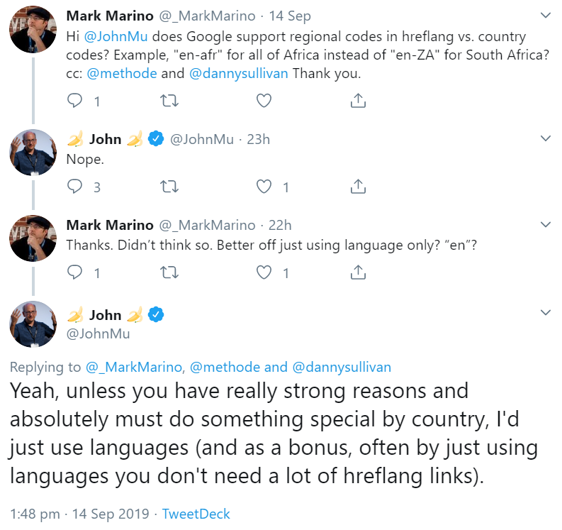 Google: auf internationalen Websites am besten nur nach Sprache differenzieren