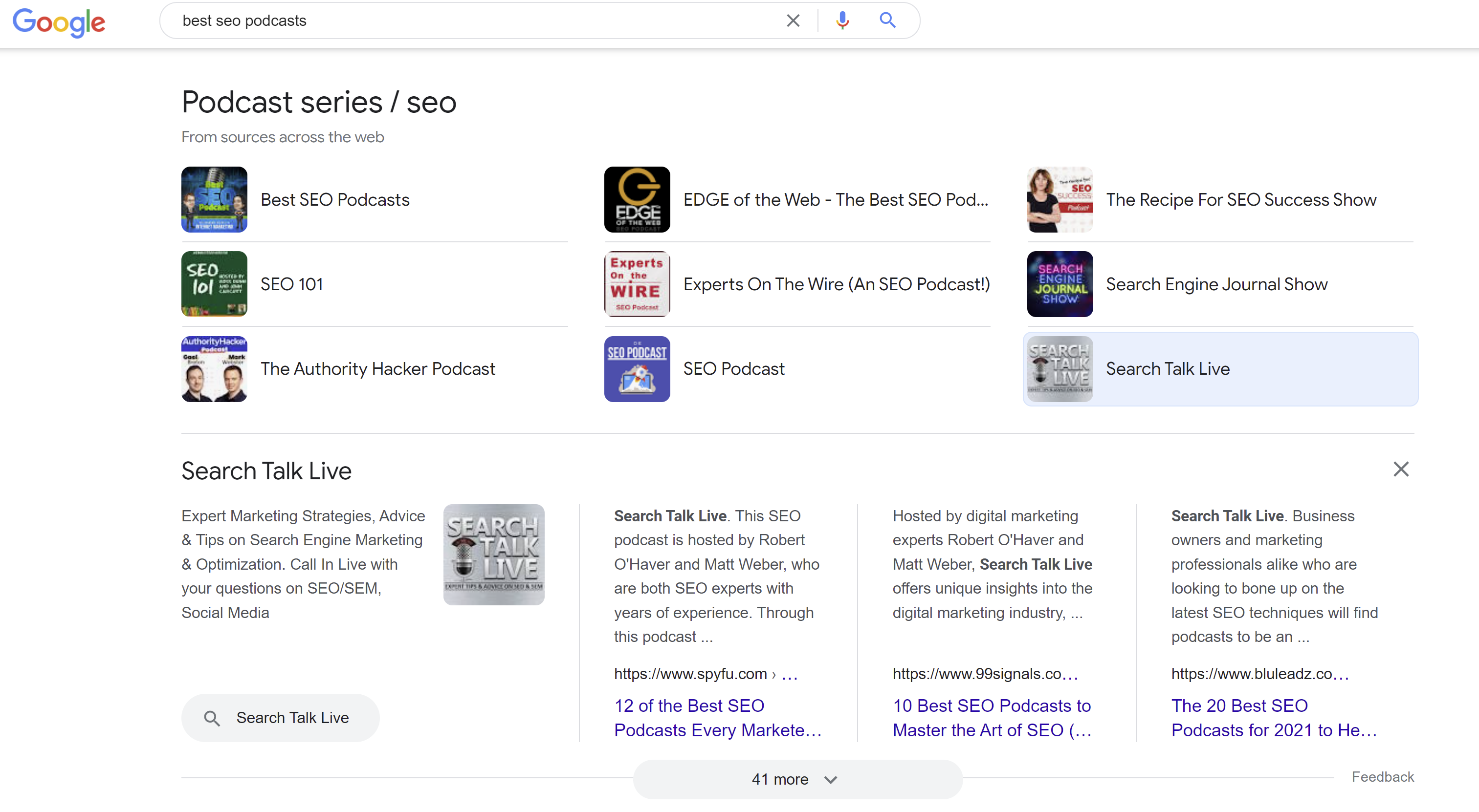 Google: 'Best of'-Karussell ausgeklappt