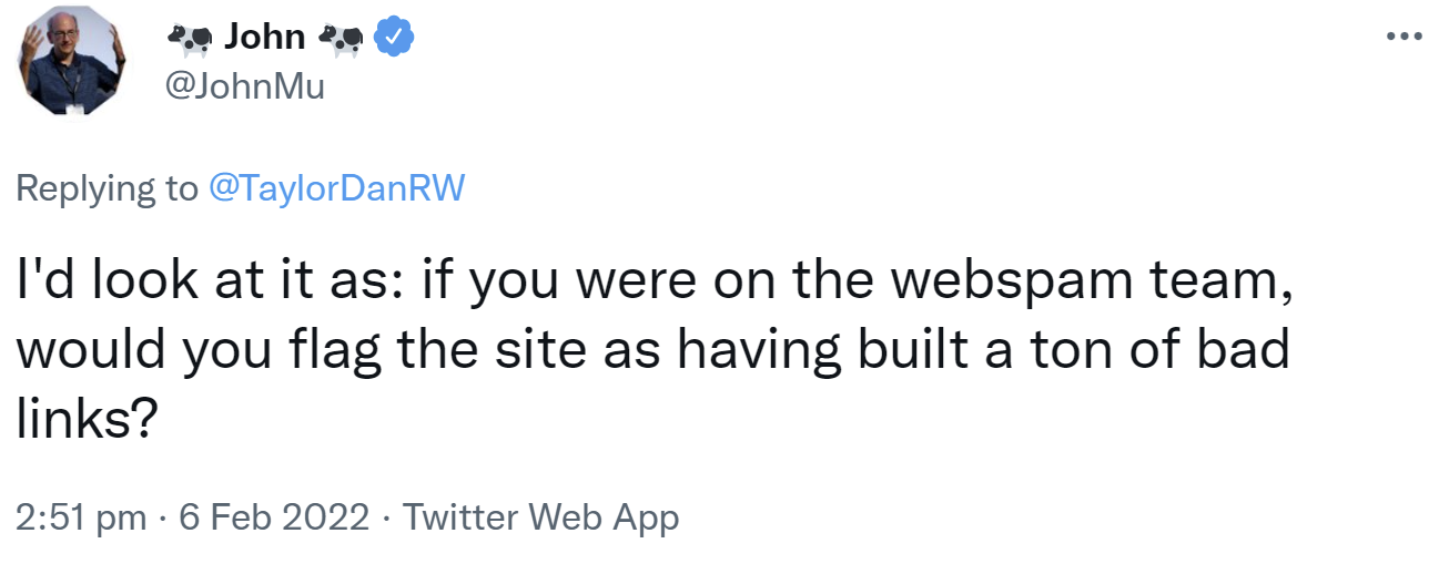 Google: bei Bewertung schlechter Links in die Rolle des Webspam-Teams vesetzen
