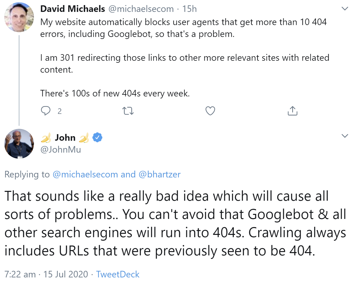 Google: 404-Seiten nicht für Suchmaschinen blockieren