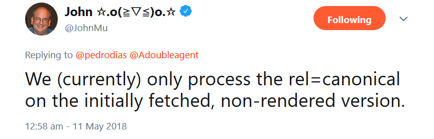 Google erkennt Canonicals nur im Roh-HTML, nicht aber im gerenderten Code