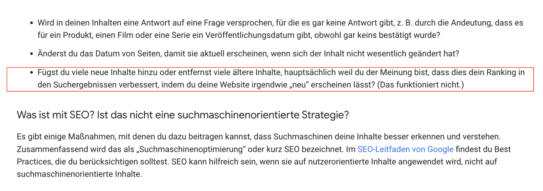 Google: Content Pruning nur für bessere Rankings funktioniert nicht