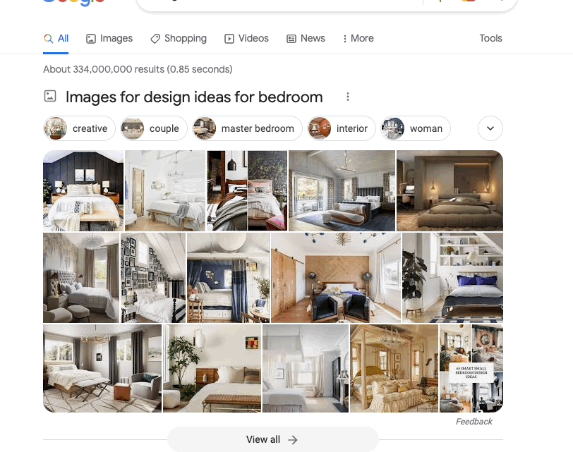 Continuous Scrolling in der Desktop-Suche