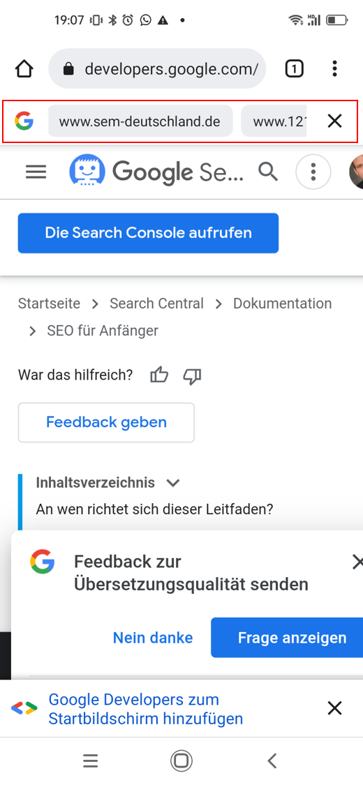 Continuous Search Navigation