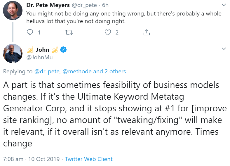 Google Core-Update: Manchmal passt das Geschäftsmodell einer Website einfach nicht mehr