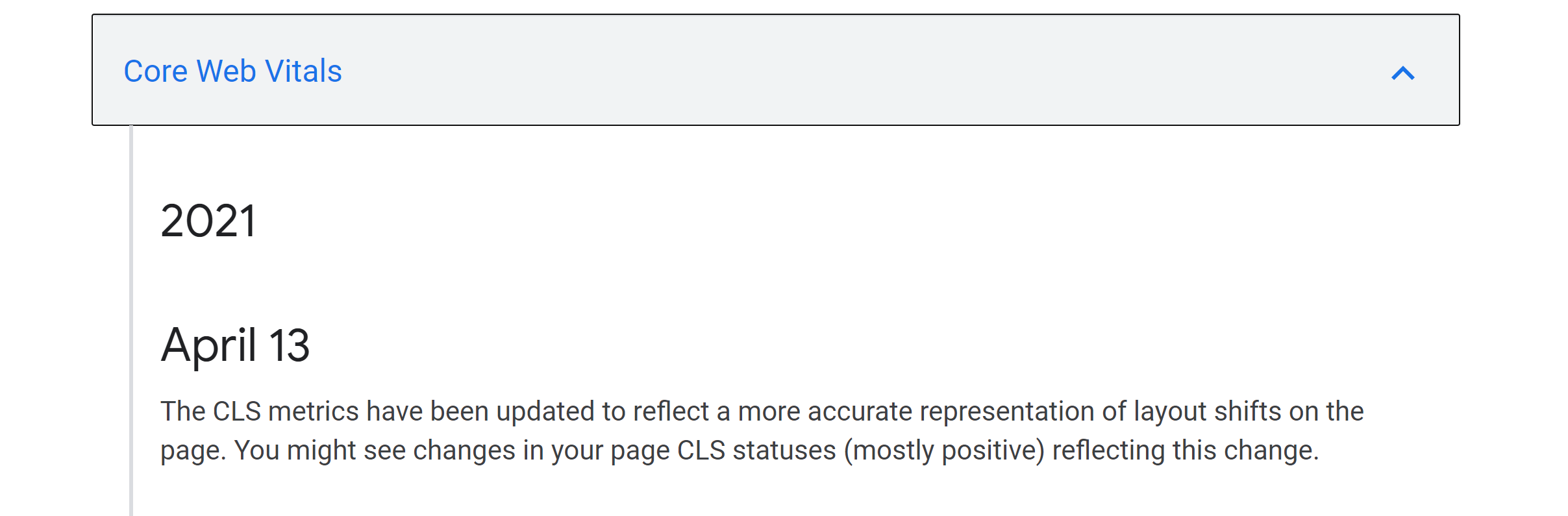 Google: Metriken für Cumulative Layout Shift wurden am 13. April angepasst