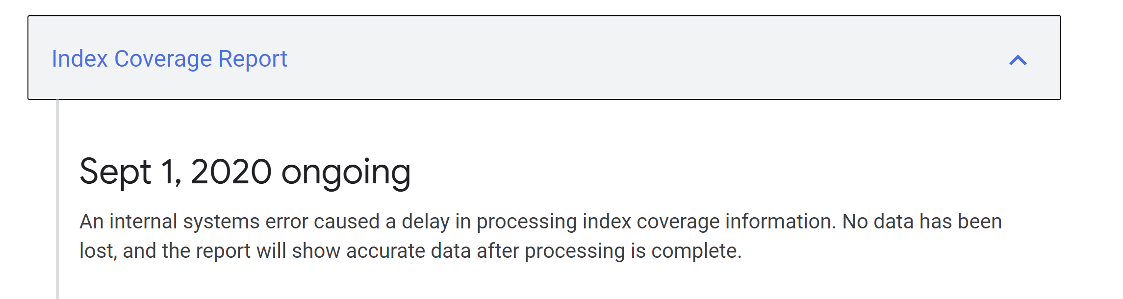 Google Data Anomalies: Probleme mit dem Bericht zur Indexabdeckung im September 2020