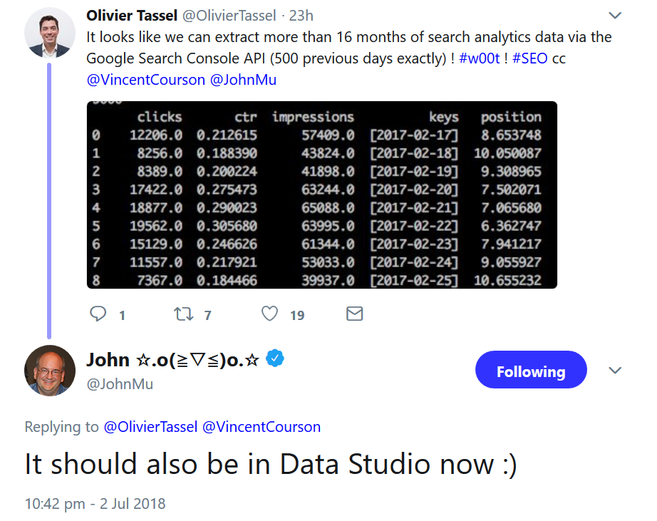 Google Data Center jetzt mit 16 Monaten historischer Daten