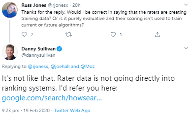 Google: Daten von Qualitätstestern fließen nicht als Trainingsdaten in die Verbesserung der Google-Algorithmen ein