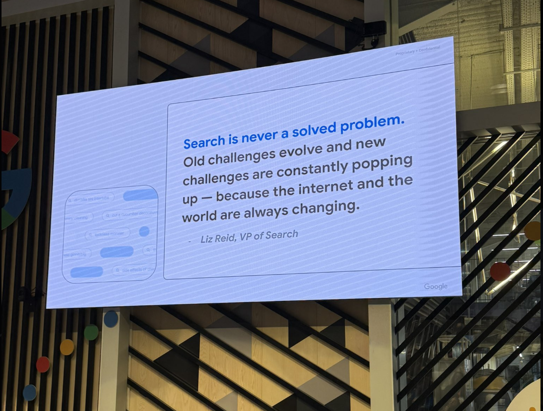 Google: 'Die Suche wird niemals ein gelöstes Problem sein.'