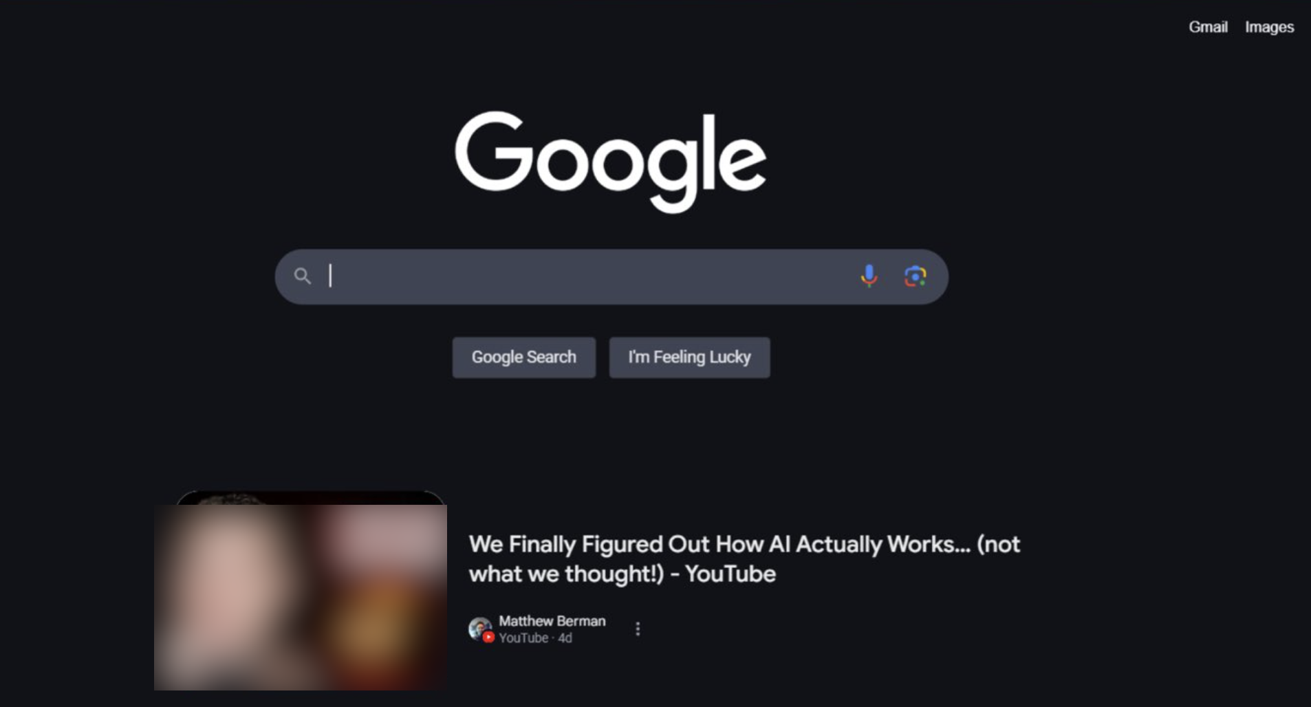 Google Discover auf dem Desktop: Beispiel