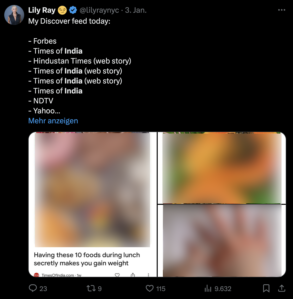 Viele Ergebnisse aus Indien im Discover Feed - Liliy Ray auf Twitter