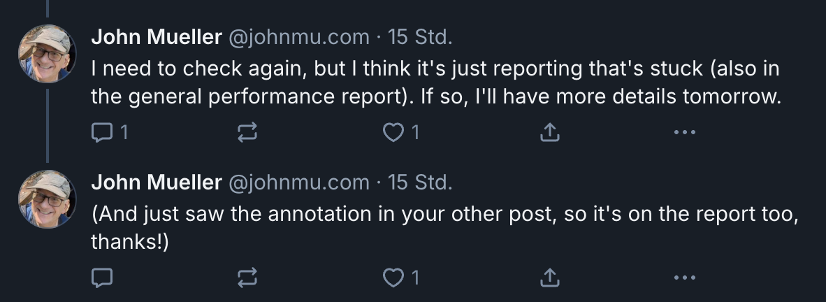 Google Discover Reporting Bug - John Müller