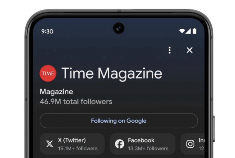 Google Discover Follow-Funktion