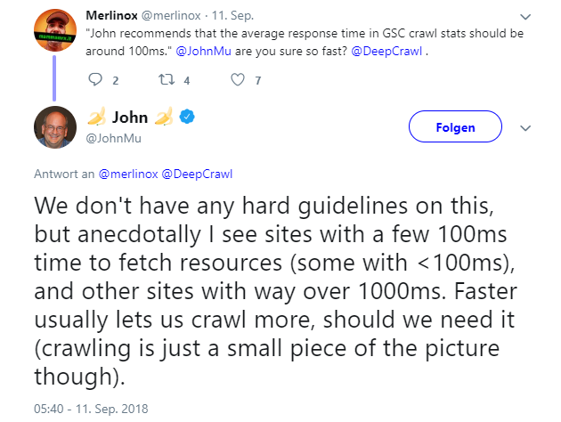 Google: Downloadzeit sollte möglichst kurz sein