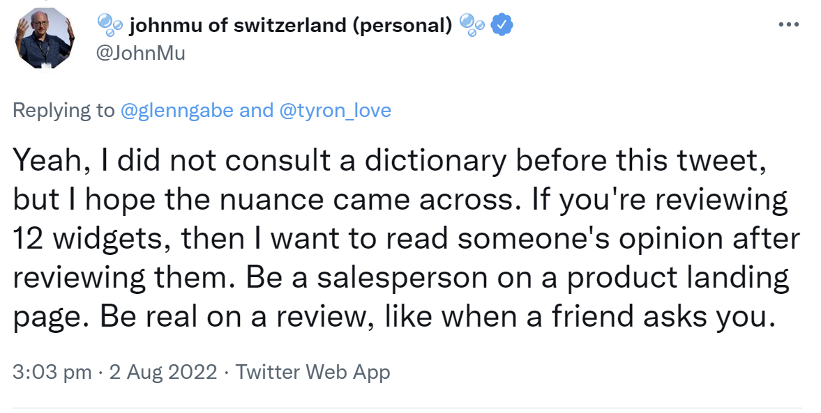 Google: 'Bringt Eure eigene Meinung ein, seid Verkäufer!'