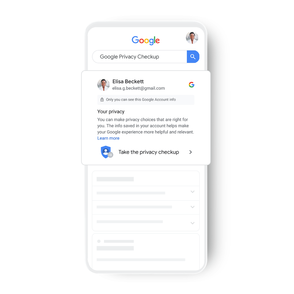 Google: Einstellungen zur Privatsphäre auf SERP