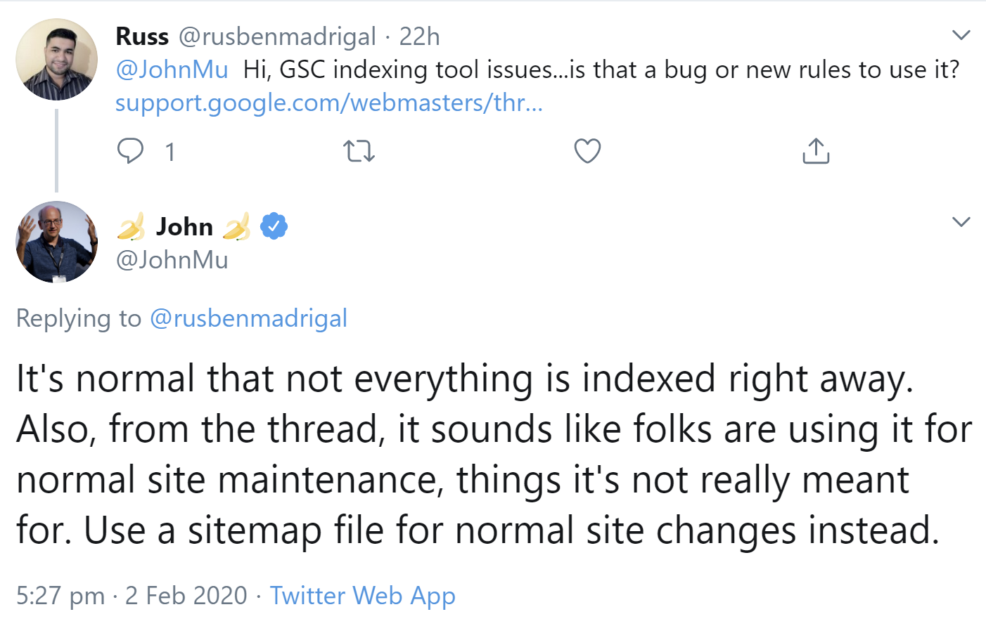 Google: Es ist normal, dass nicht alles gleich indexiert wird