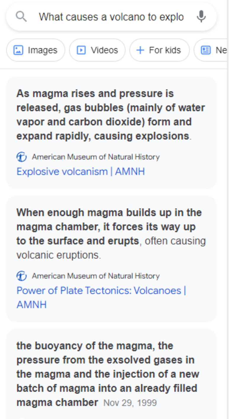 Google: Featured Snippet mit mehreren Ergebnissen derselben Website