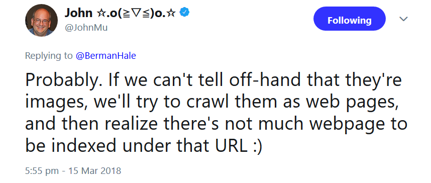 Google: Fehlende Dateiendung bei Bildern kann zu Soft-404-Fehler führen