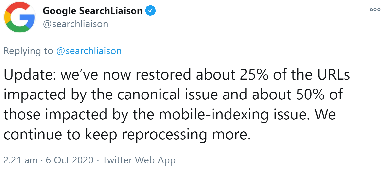 Google: Fortschritte bei der Lösung der Probleme mit mobiler Indexierung und falscher Zuweisung von Canonicals
