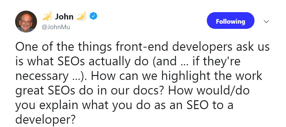 Google fragt: Was macht eigentlich ein SEO?