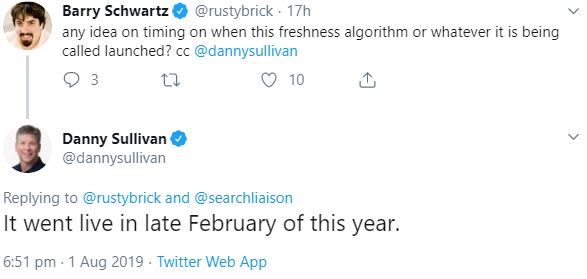 Google Freshness-Update ging im Februar live