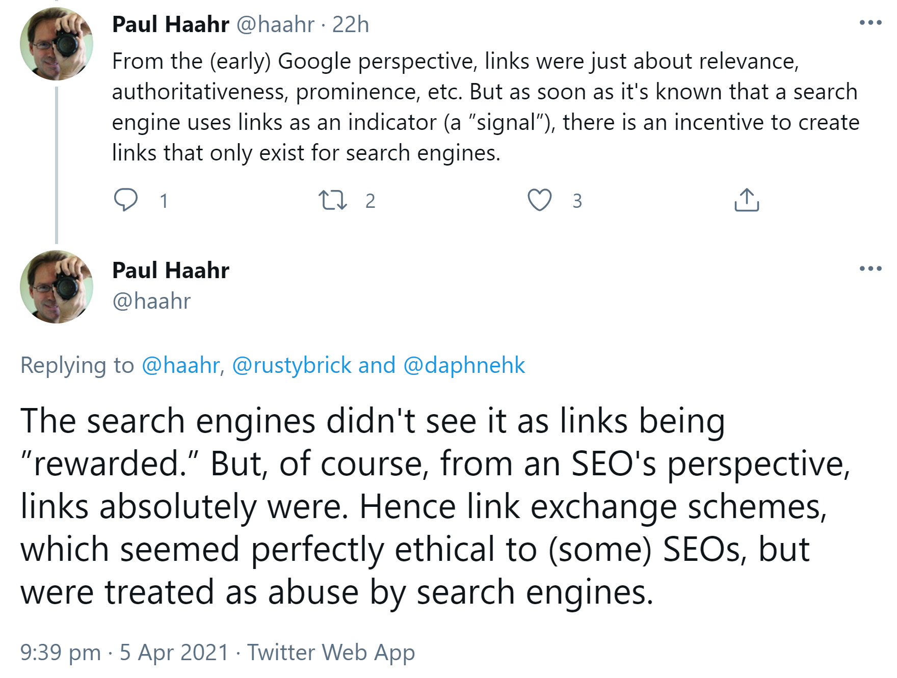 Google: Früher waren Links nur Zeichen für Relevanz